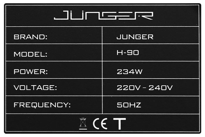 Máy hút mùi âm tủ Junger H-90 Màu Đen - Xám