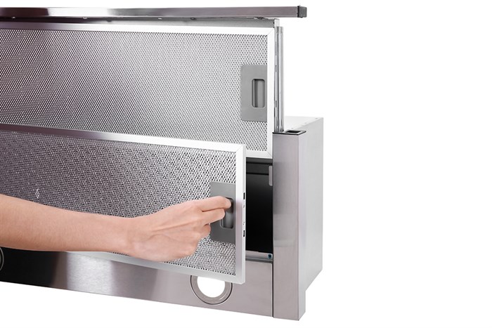 Máy hút mùi âm tủ BlueStone HOB-8725 Màu Bạc Inox