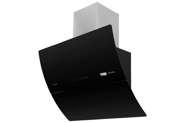 Máy hút mùi kính vát Pramie DE19-900 Màu Đen - Bạc