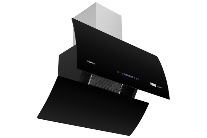 Máy hút mùi kính vát Pramie DE19-900 Màu Đen - Bạc