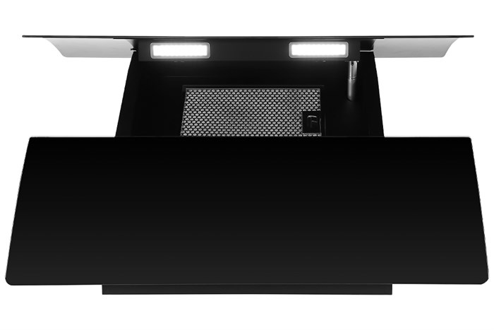 Máy hút mùi kính vát Pramie DE19-900 Màu Đen - Bạc