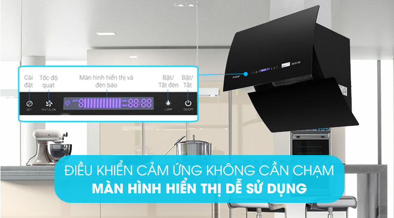 Bảng điều khiển cảm ứng - Máy hút mùi Pramie DE19-700