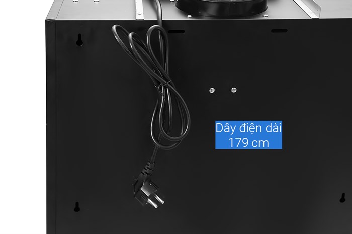 Máy hút mùi kính vát Pramie DE19-700 Màu Đen - Bạc