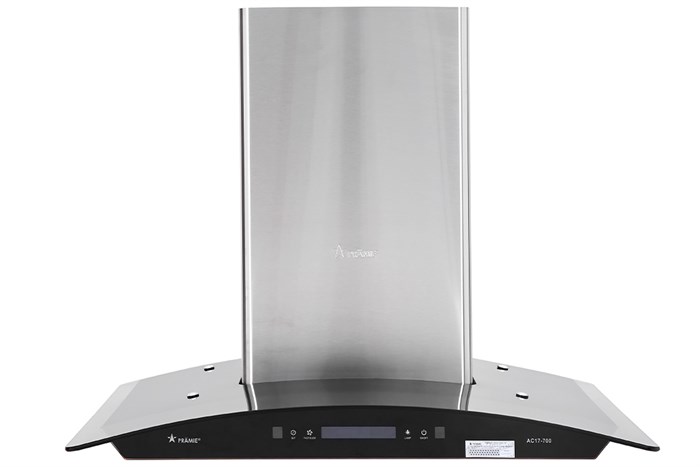 Máy hút mùi kính cong Pramie AC17-700 Màu Đen - Bạc