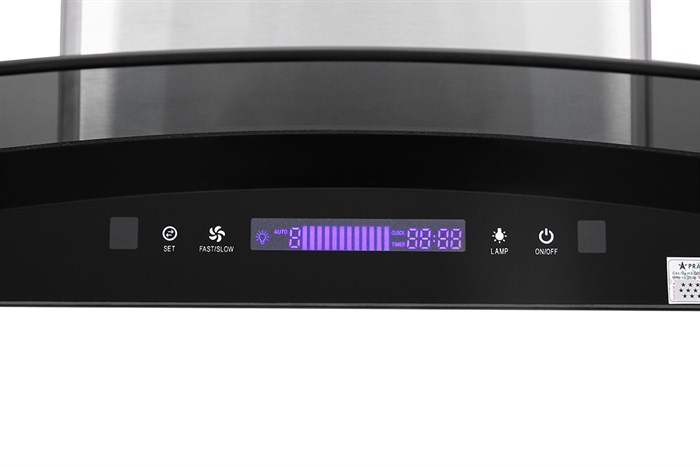 Máy hút mùi kính cong Pramie AC17-700 Màu Đen - Bạc