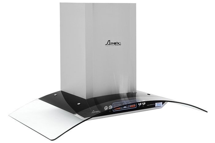 Máy hút mùi kính cong Apex APB6601-90C Màu Bạc