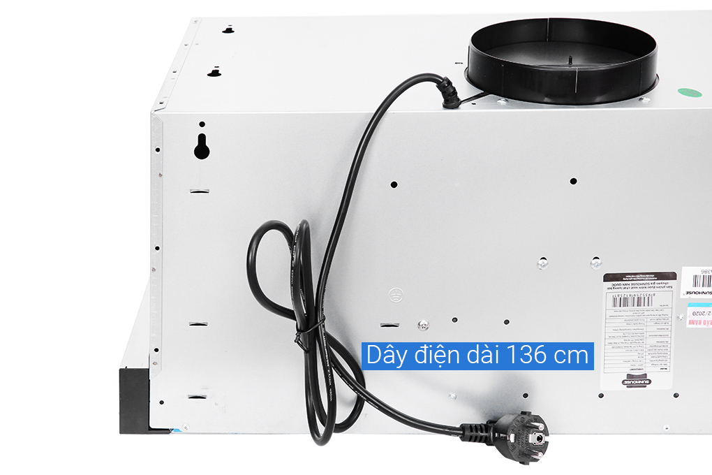 Máy hút mùi âm tủ Sunhouse SHB6288MT Màu Bạc