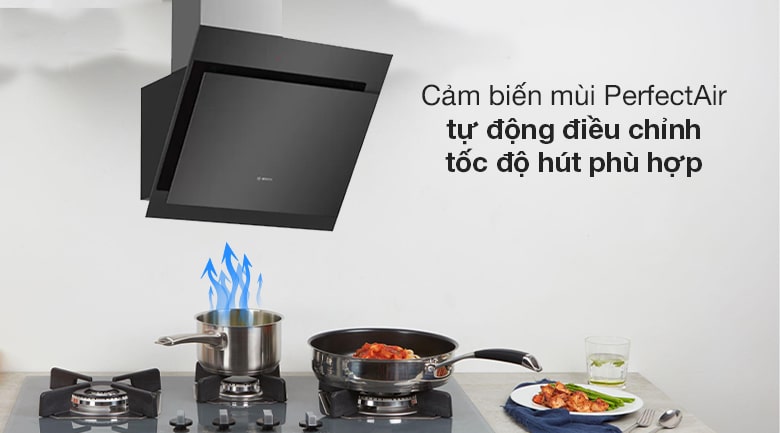 Cảm biến mùi - Máy hút mùi áp tường Bosch DWK67CM60B