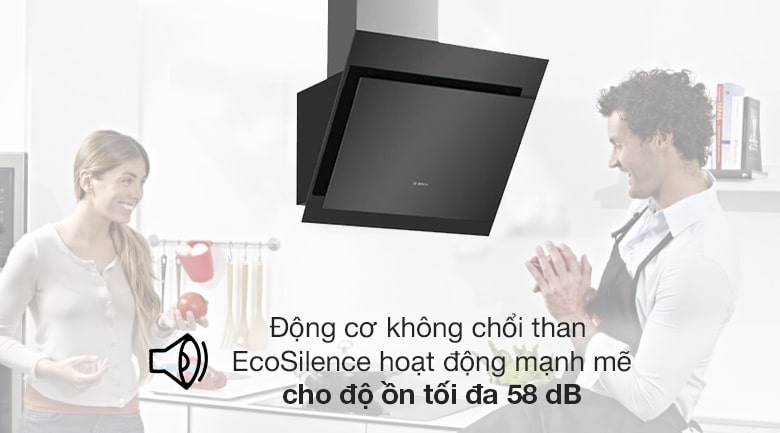 Độ ồn - Máy hút mùi áp tường Bosch DWK67CM60B