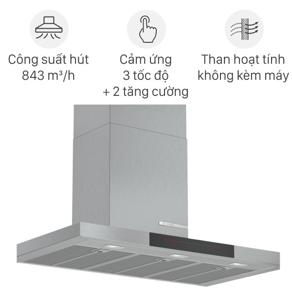 Máy hút mùi áp tường Bosch DWB98JQ50B