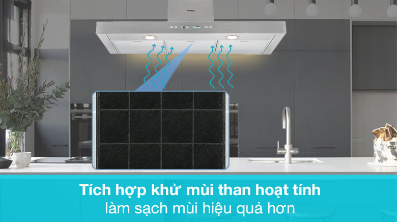 Khử mùi hiệu quả - Máy hút mùi áp tường Hafele HH-WI90B (539.81.175)