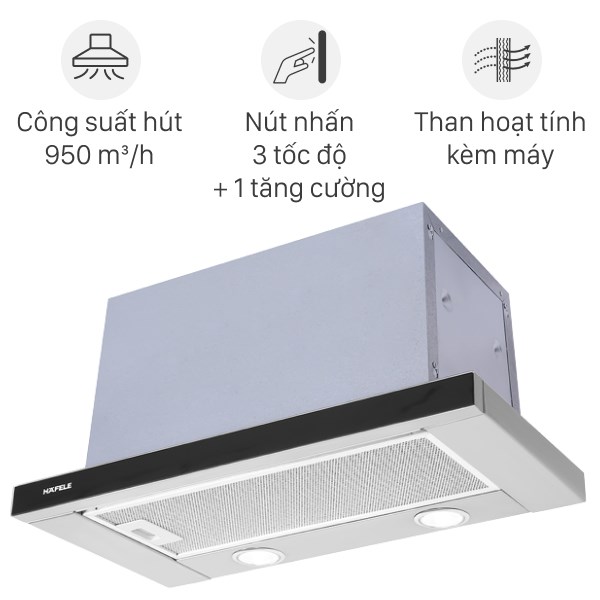 MÁY HÚT MÙI ÂM TỦ MẶT KÍNH ĐEN HAFELE HH-TG60E (539.81.073)