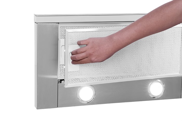 Máy hút mùi âm tủ Hafele HH-TG60E (539.81.073) Màu Đen - Bạc