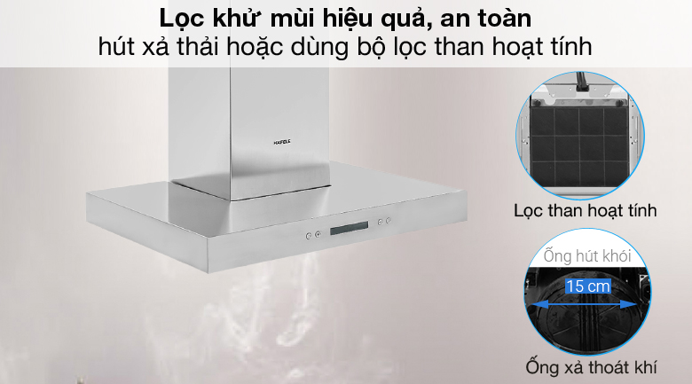 Hút đẩy linh hoạt - Máy hút mùi áp tường Hafele HH-WI60B (539.81.173)