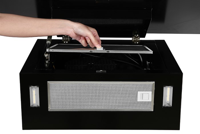 Máy hút mùi kính vát Hafele HH-WVG80E (533.86.018) Màu Đen