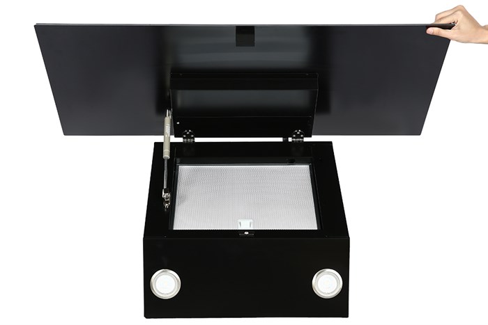 Máy hút mùi kính vát Hafele HH-WVG90C (533.89.013) Màu Đen - Bạc