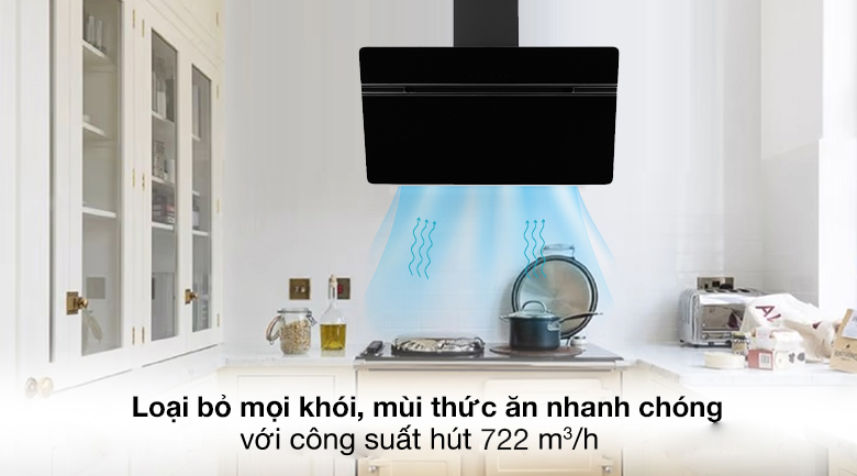 Công suất hút - Máy hút mùi kính vát Hafele HH-WVG90A (535.82.203)