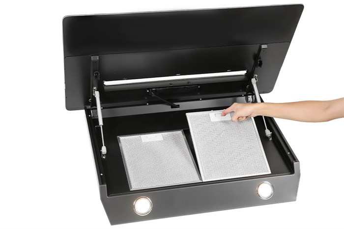 Máy hút mùi kính vát Hafele HH-WVG90B (539.89.335) Màu Đen