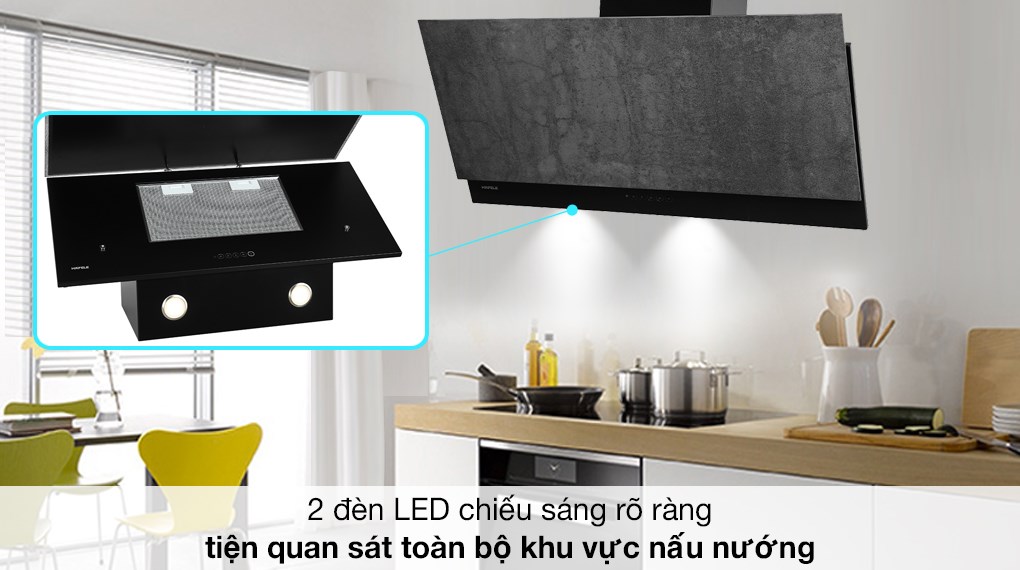 Máy hút mùi kính vát Hafele HH-WVS90A (533.86.003)