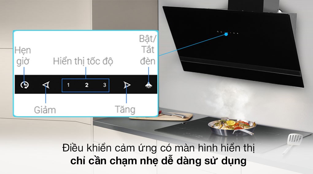 Máy hút mùi kính vát Kangaroo KG1361