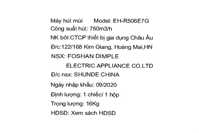 Máy hút mùi kính cong Chef's EH-R506E7G Màu Bạc Inox