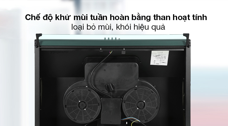 Máy hút mùi áp tường Makano MKH-000006 - Tích hợp chế độ khử mùi tuần hoàn bằng than hoạt tính loại bỏ mùi khói dễ dàng, thân thiện môi trường