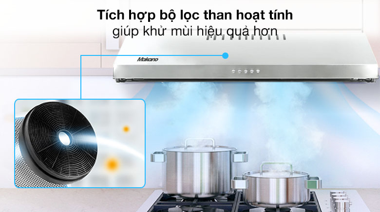 Bộ lọc than hoạt tính - Máy hút mùi áp tường Makano MKH-000007