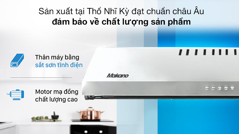 Đạt chuẩn Châu Âu - Máy hút mùi áp tường Makano MKH-000007