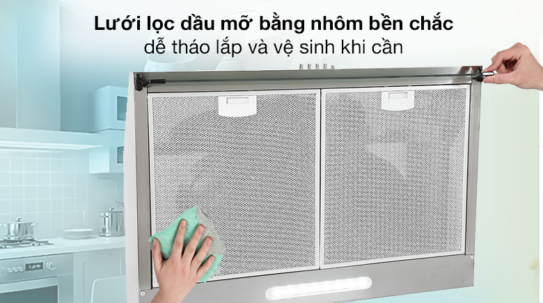 Lưới lọc bằng nhôm - Máy hút mùi áp tường Makano MKH-000007