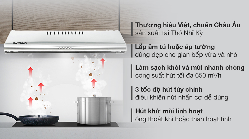 Máy hút mùi áp tường Daikiosan DKH-000006