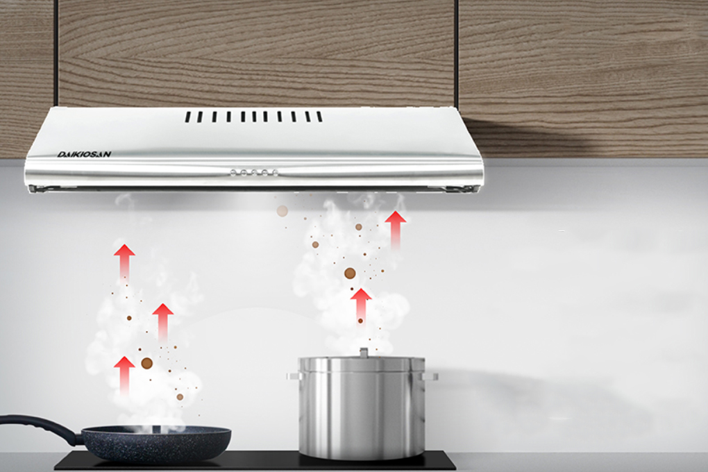 Máy hút mùi áp tường Daikiosan DKH-000006 Màu Xám