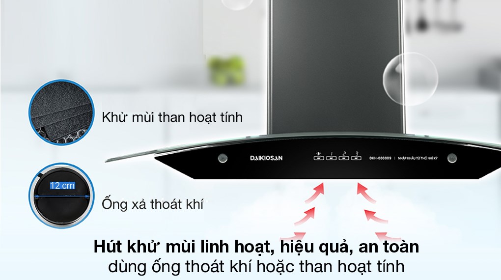 Máy hút mùi kính cong Daikiosan DKH-000009