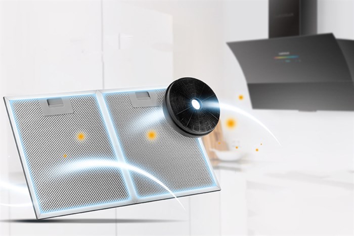 Máy hút mùi kính vát Daikiosan DKH-000003 Màu Đen