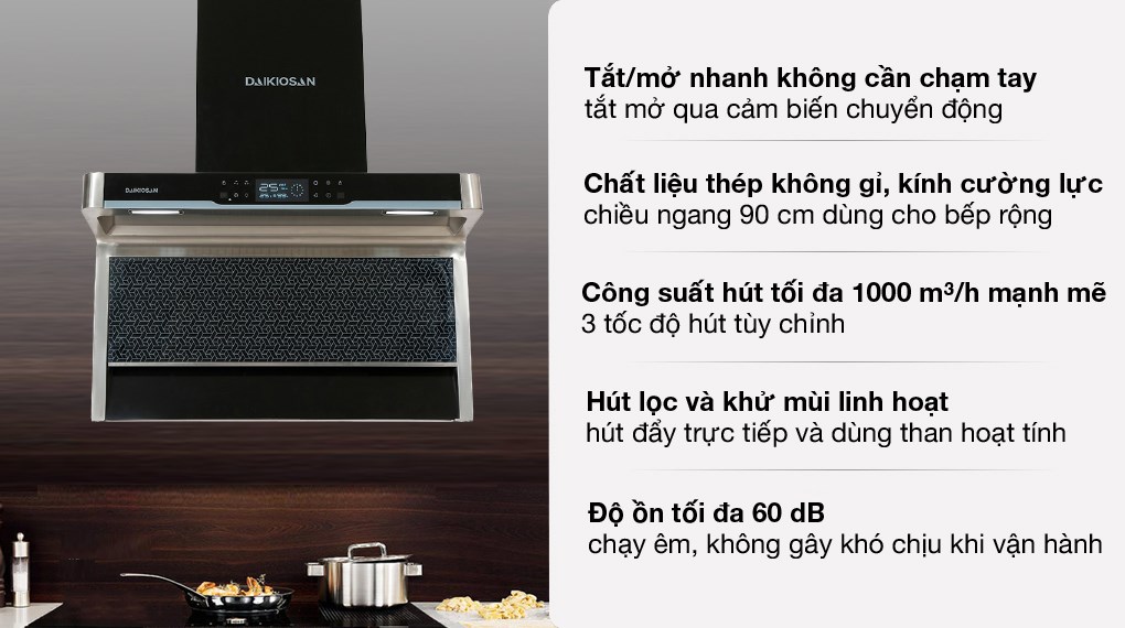 Máy hút mùi áp tường Daikiosan DKH-000002