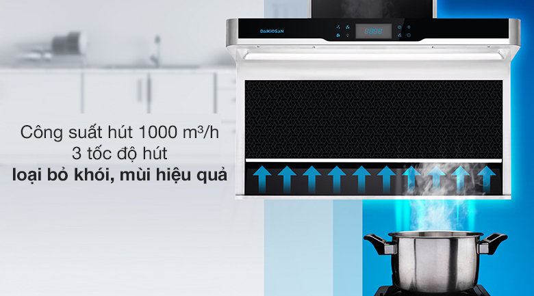 Công suất - Máy hút mùi áp tường Daikiosan DKH-000002