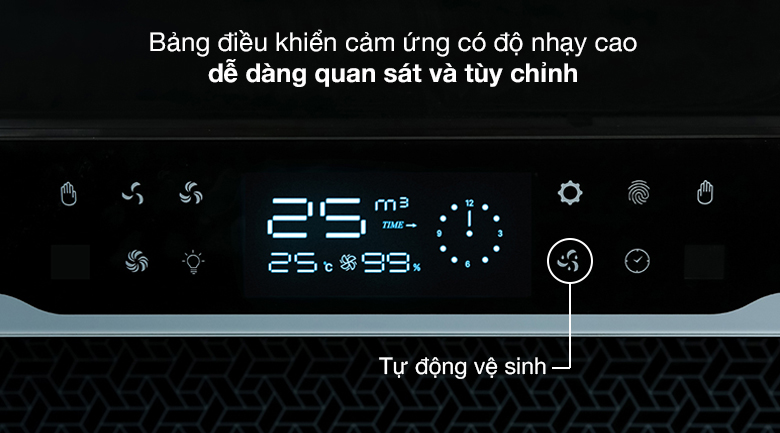 Bảng điều khiển - Máy hút mùi áp tường Daikiosan DKH-000002