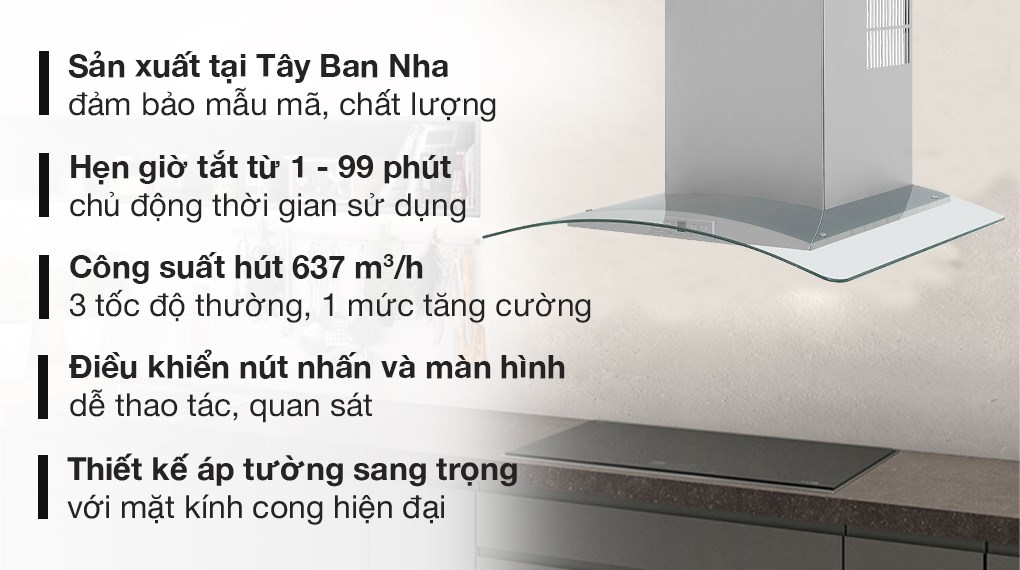 Máy hút mùi kính cong Teka NC 780