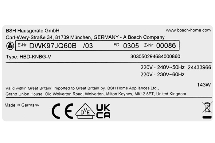 Máy hút mùi kính vát Bosch DWK97JQ60B Màu Đen