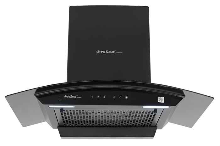 Máy hút mùi kính cong Pramie AC23-700 Màu Đen