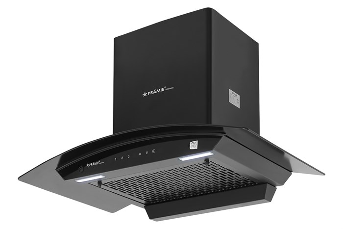 Máy hút mùi kính cong Pramie AC23-700 Màu Đen