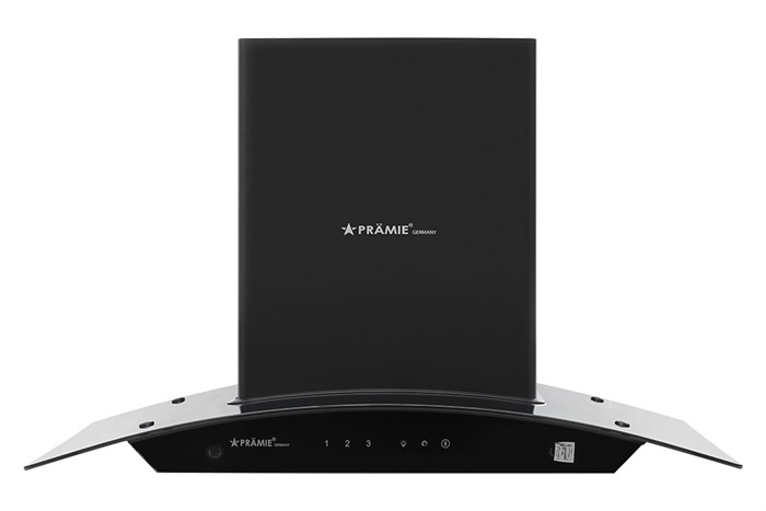 Máy hút mùi kính cong Pramie AC23-700 Màu Đen