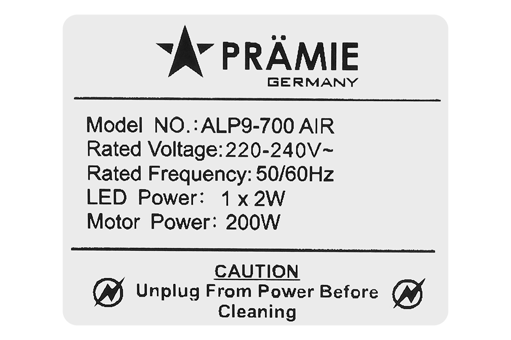 Máy hút mùi âm tủ Pramie ALP9-700 AIR - 13