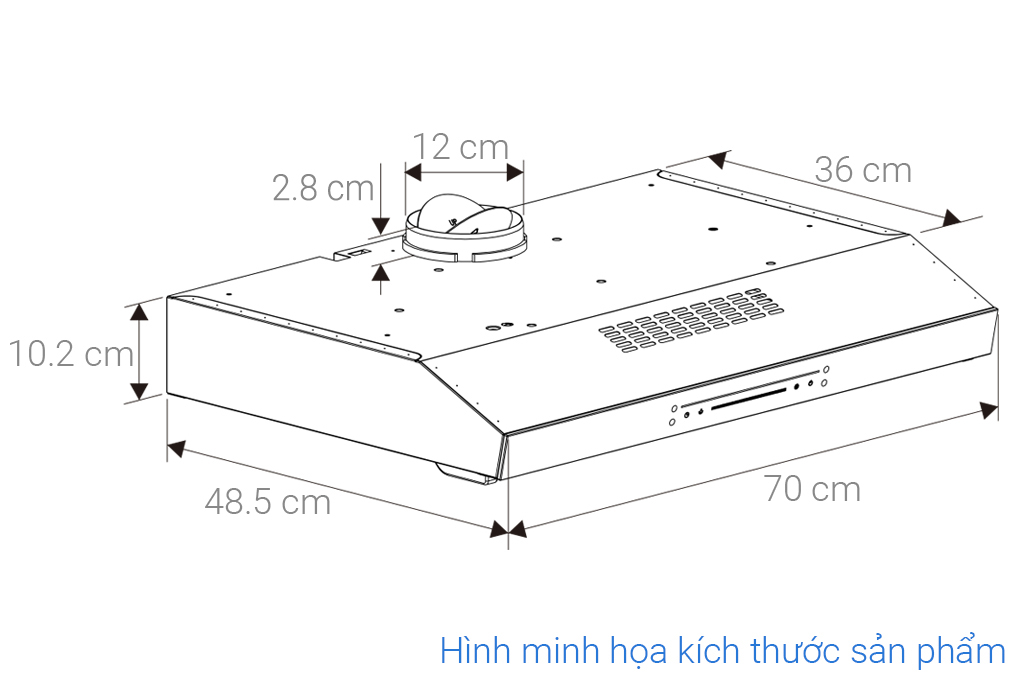 Máy hút mùi âm tủ Hafele HC-B705B (533.87.797) Màu Đen