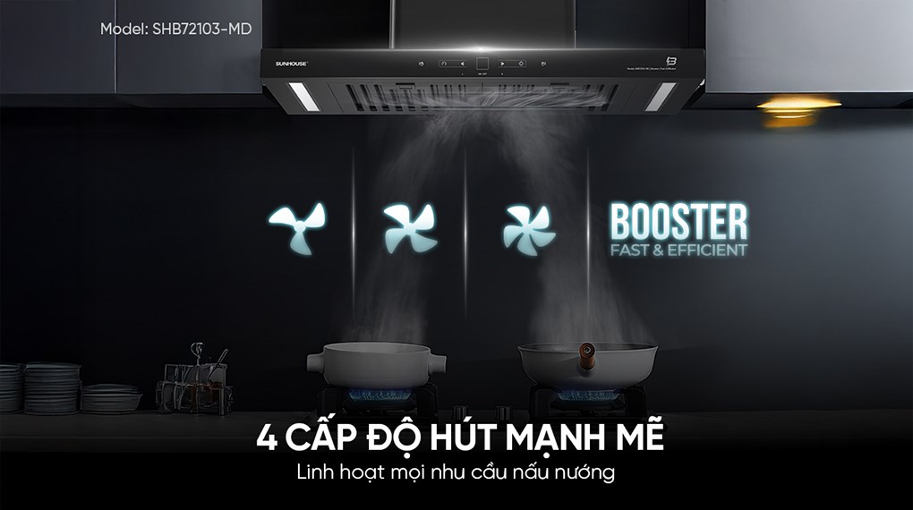 Máy hút mùi áp tường Sunhouse SHB72103-MD
