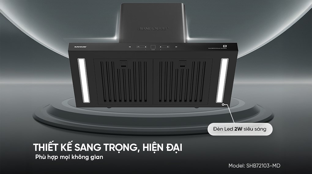 Máy hút mùi áp tường Sunhouse SHB72103-MD