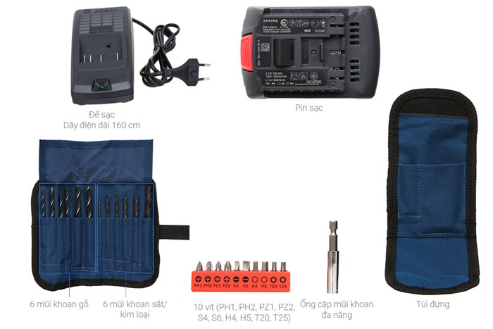 Máy khoan vặn vít pin Bosch GSR 180-LI 18V