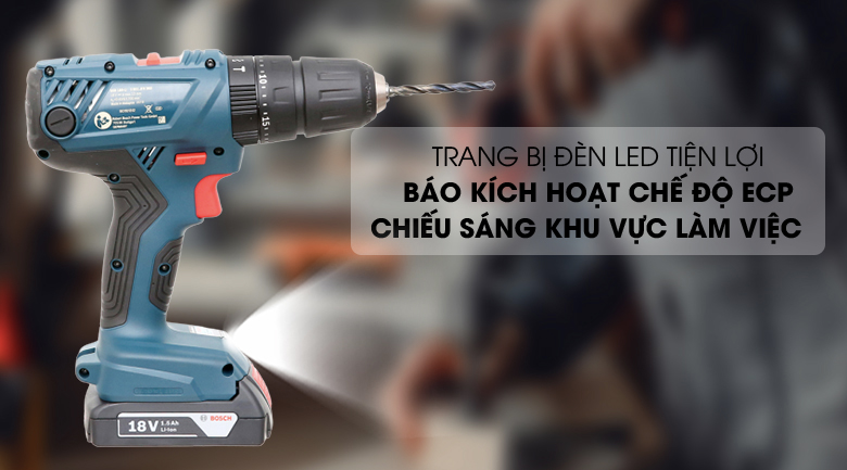 Trang bị đèn LED chiếu sáng - Máy khoan động lực dùng pin Bosch GSB 180-LI