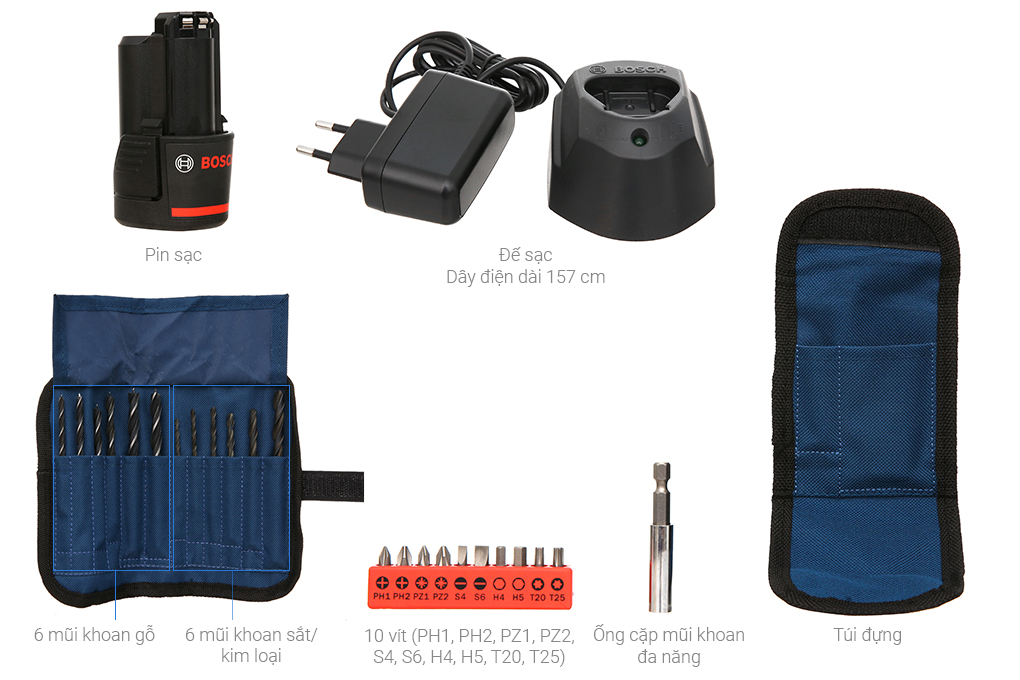 Máy khoan vặn vít dùng pin Bosch GSR 120-LI 12V