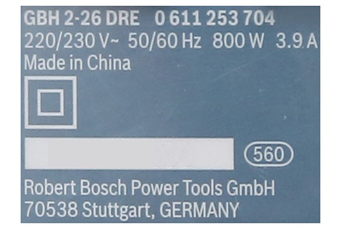 Máy khoan búa điện Bosch GBH 2-26 DRE 800W Màu Xanh Dương