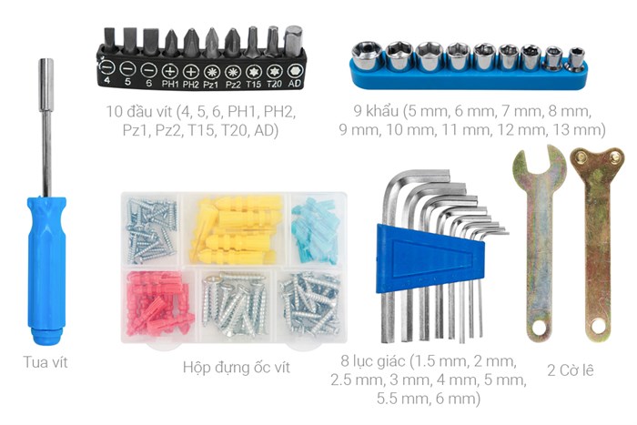 Máy khoan điện Kachi MK-89 550W Màu Xanh Dương